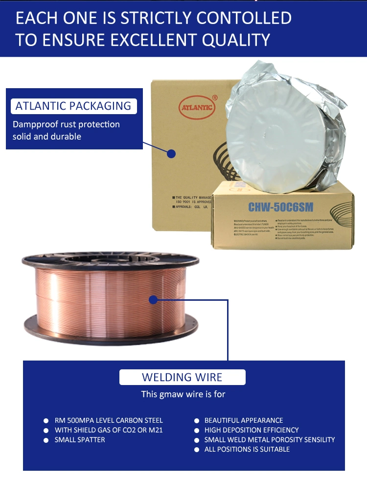 Low Alloy Steel Er70s-6 Welding Wire